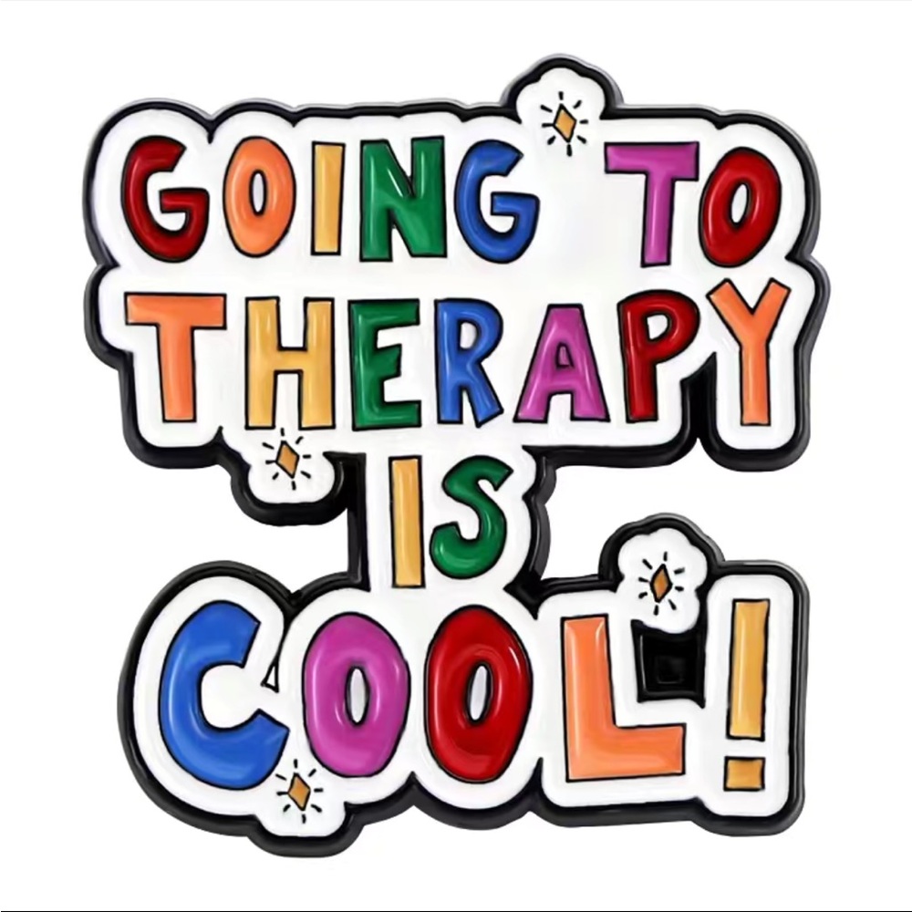 “Going to Therapy is Cool” Enamel Pin/ Brooch